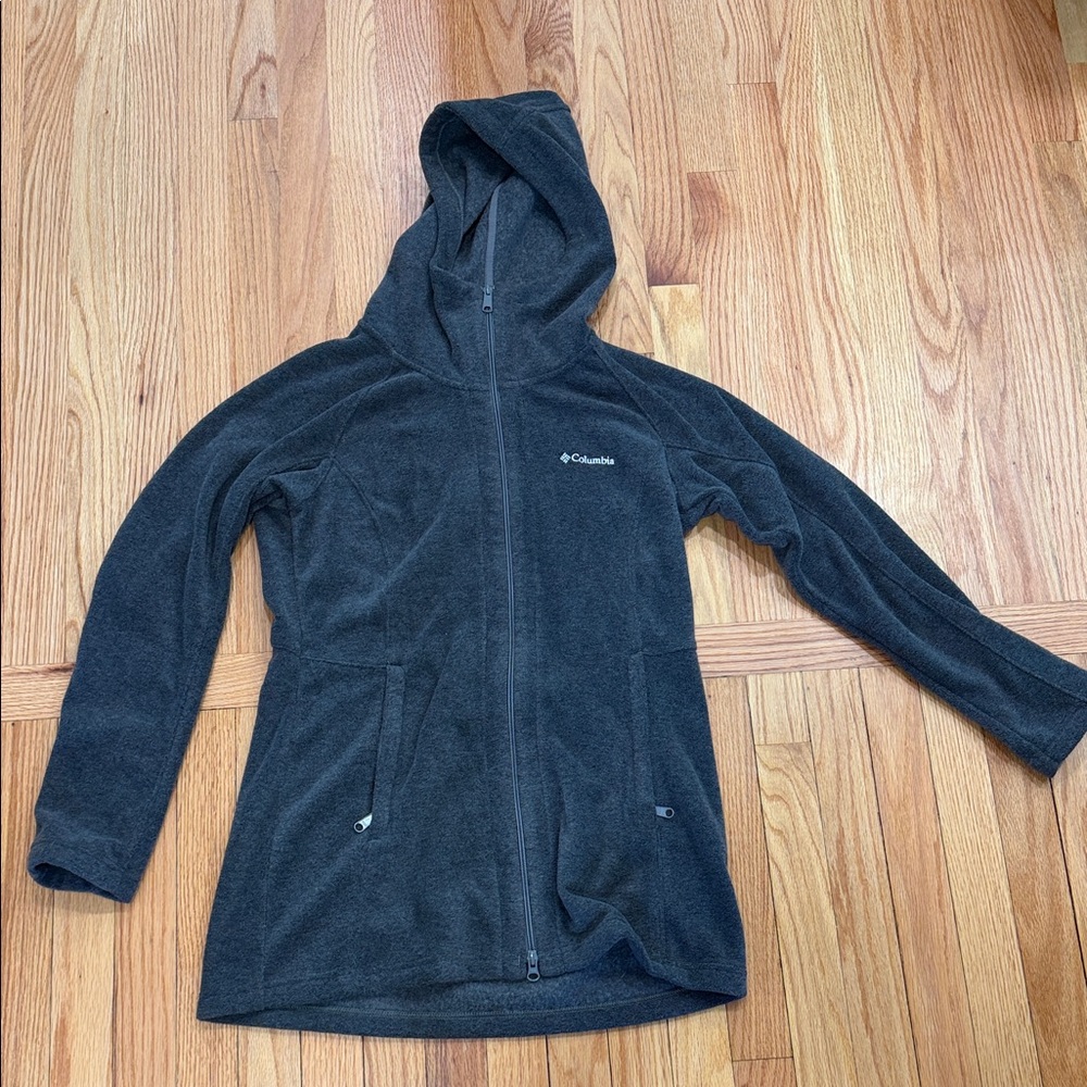 Columbia Charcoal Hooded Fleece Jacket